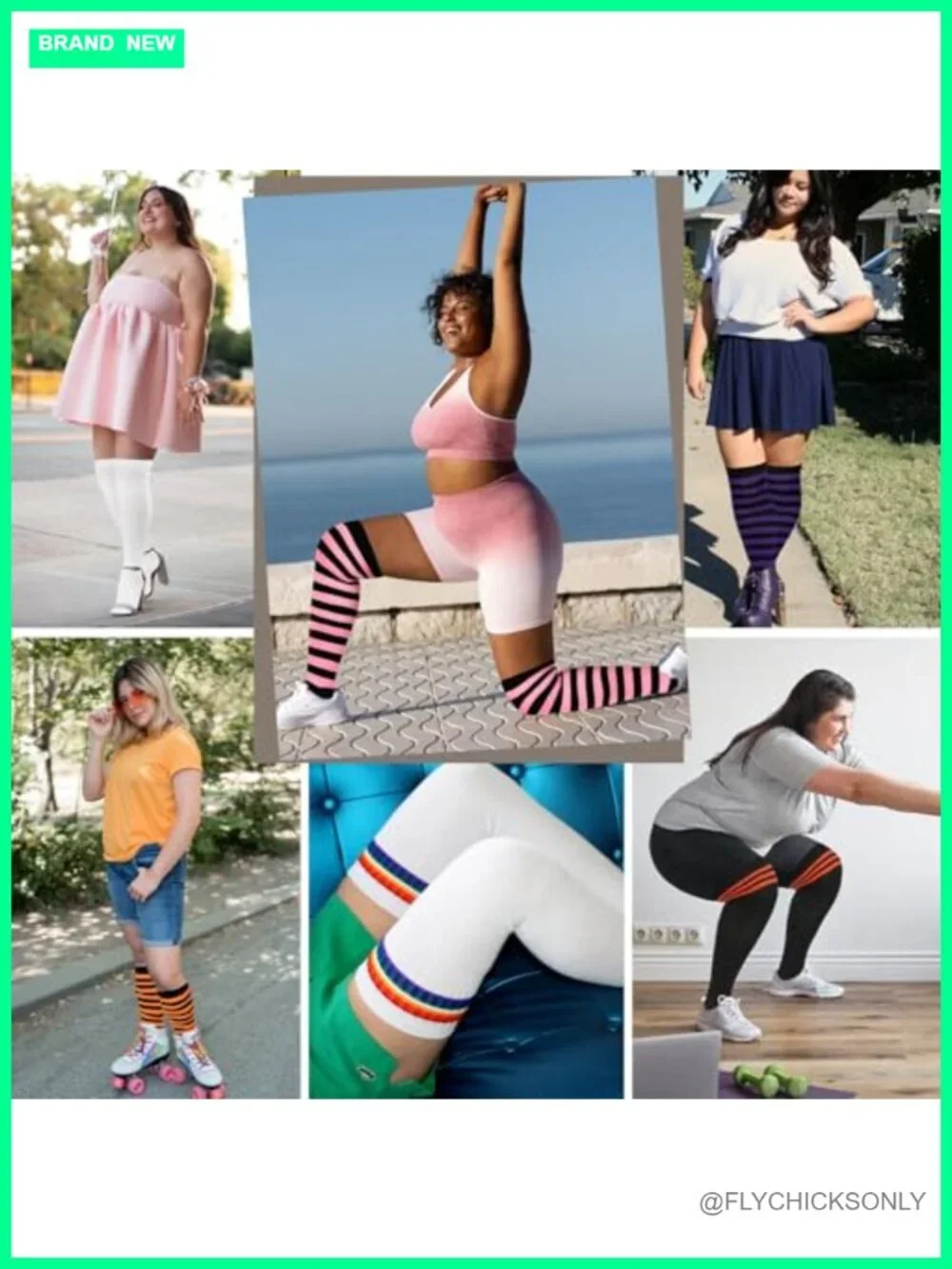 Plus Size Thigh High Socks Striped Over the Knee Stockings Leg Warmers